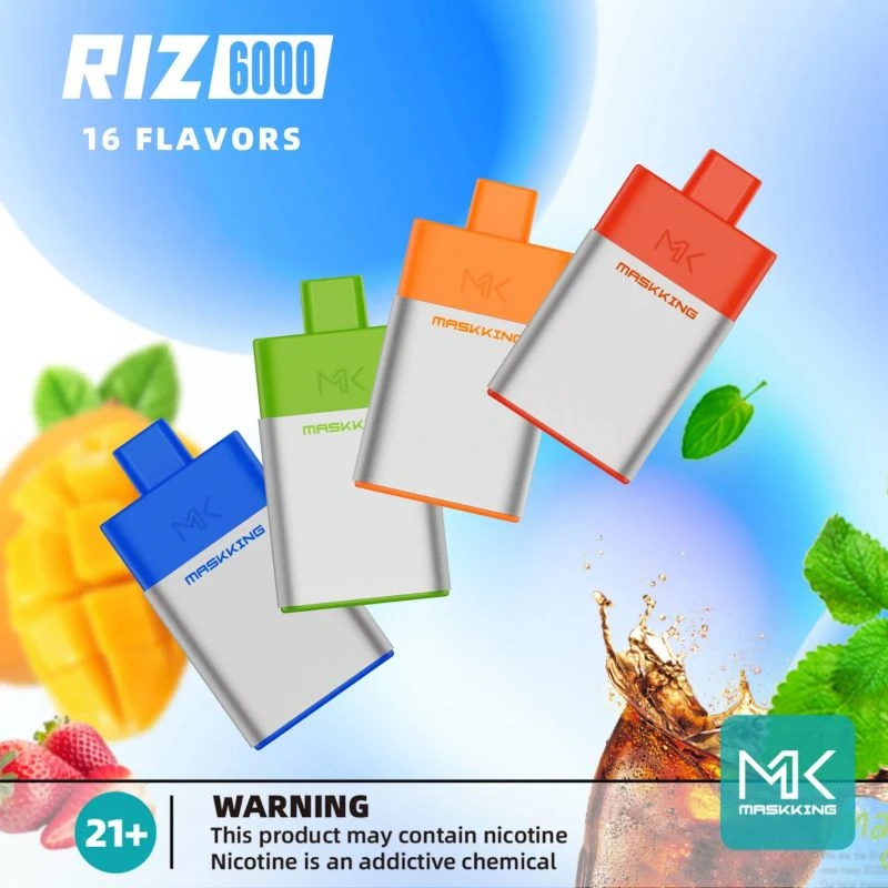 Original-Manufacturer-Maskking-Brand-Disposable-Vapes-6000-Puffs-Riz-16-Flavors-E-Cigarette Original-Manufacturer-Maskking-Brand-Disposable-Vapes-6000-Puffs-Riz-16-Flavors-E-Cigarette